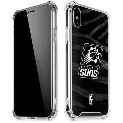 NBA Phoenix Suns Black Animal Print iPhone XS Max Clear Case